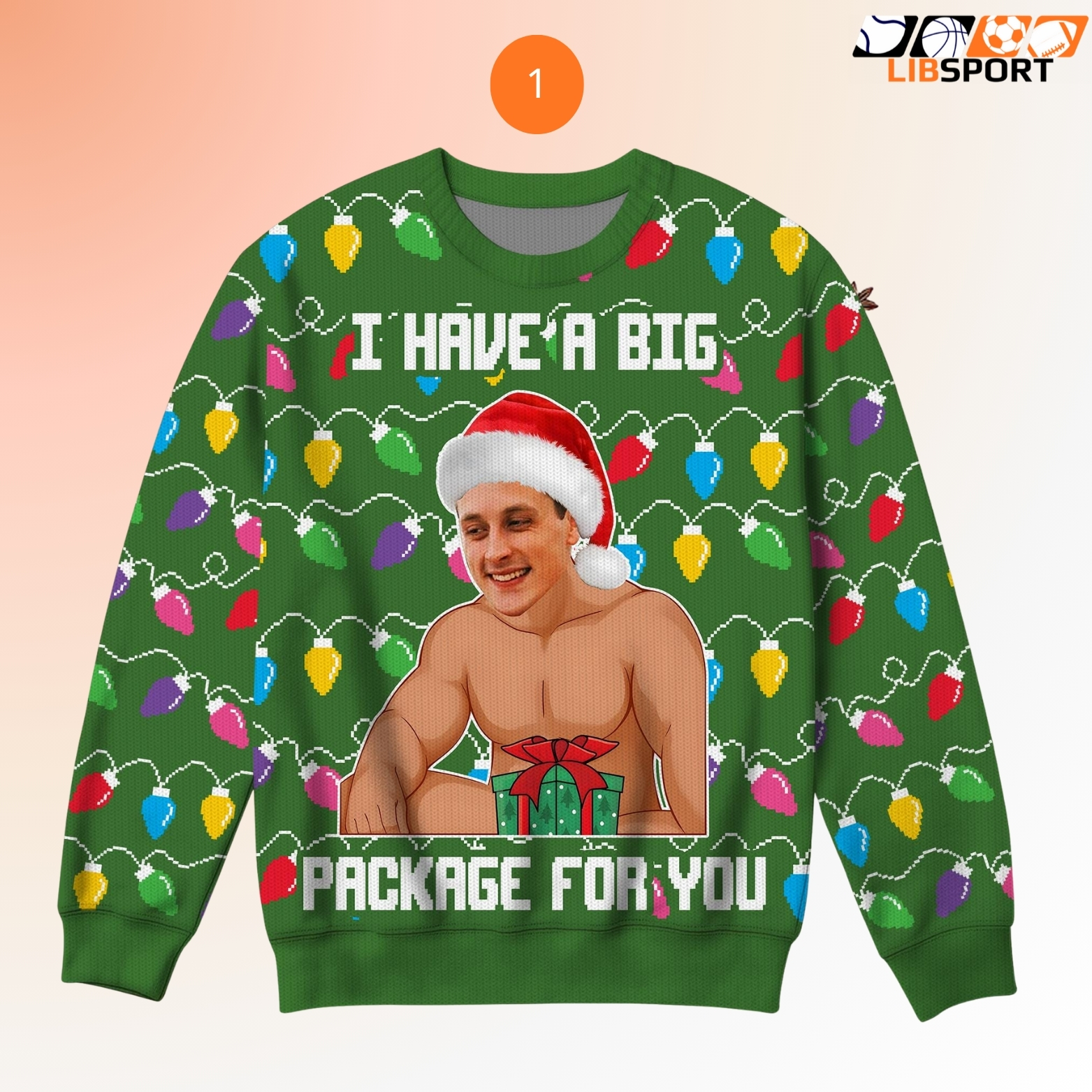 Funny Naughty Christmas Sweater, Big Package Holiday Sweatshirt, Gag Gift For Men 2026